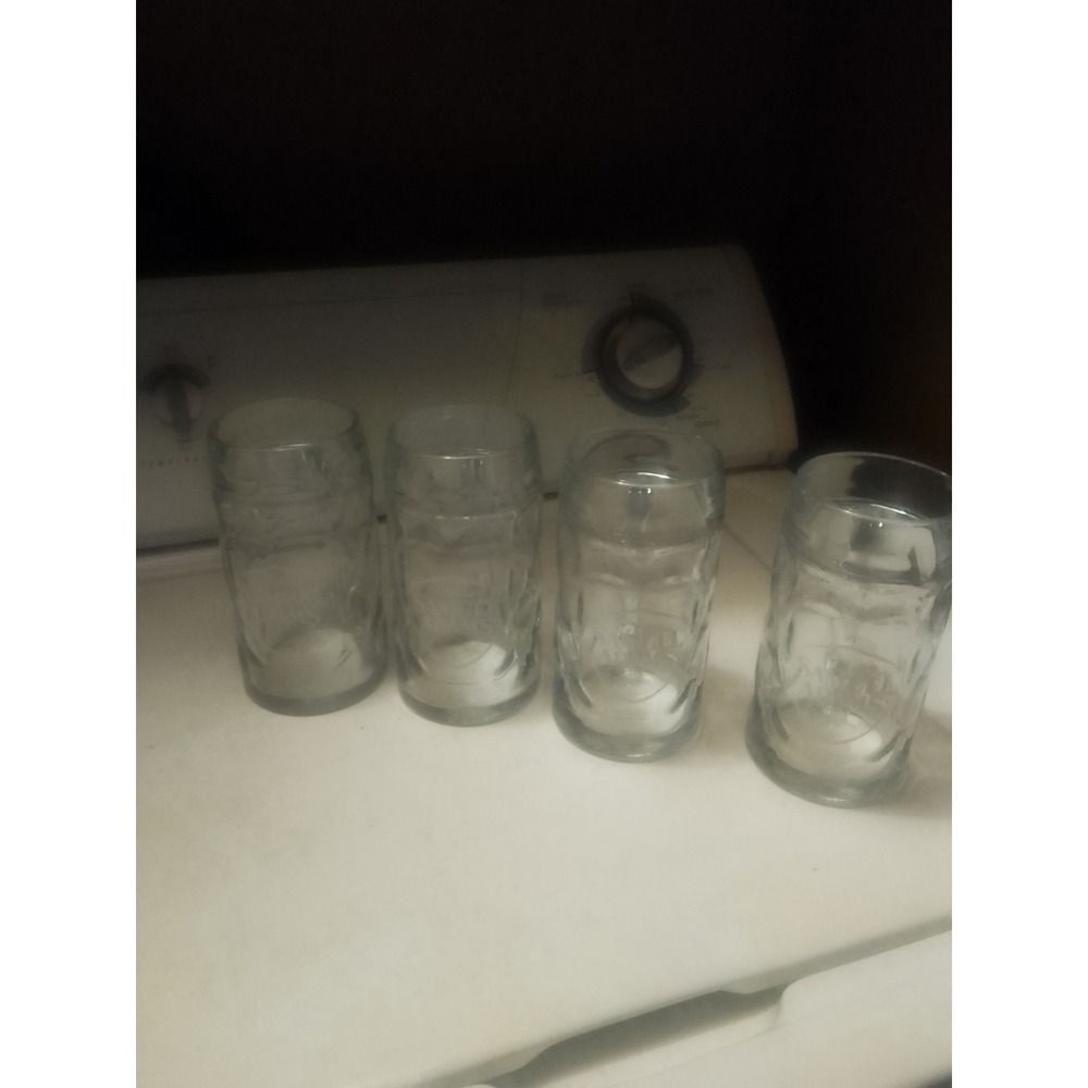 Vintage Samuel Adams dimpled Draft Beer  Mugs/ Stein - 0.5L  6.5 inches Set Of 4